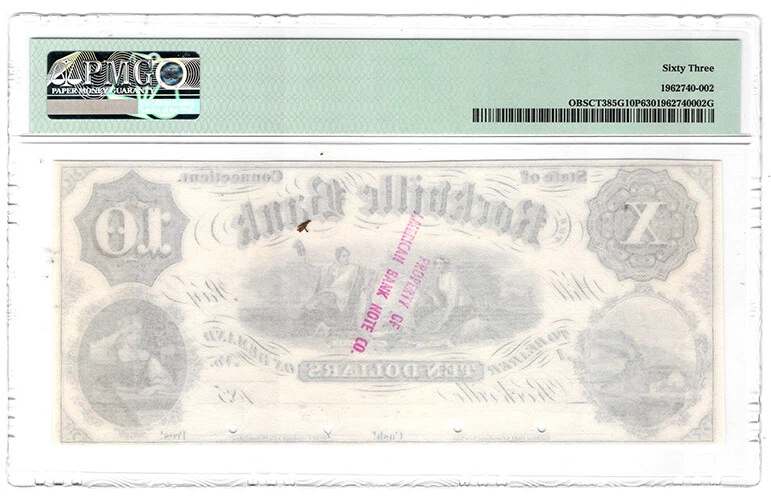 1850s $10 Rockville Bank Connecticut Proof PMG ChCU 63 Y00009036 | eBay