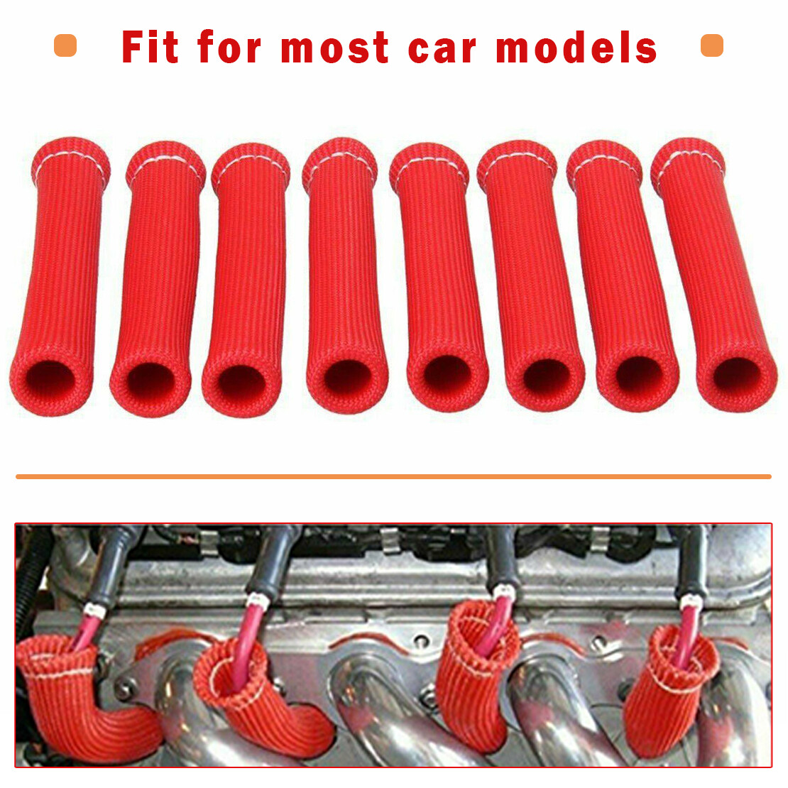 Spark Plug Non Fouler 2500° 6" Spark Plug Wire Boots Protector Black Sleeve Heat Shield Cover 8pcs Usa B6e221a0 Ce46 4611 922c B0385acebf99.73e9ac41e7e179748f623401d6714137 Spark Plug Boot - Foto 7