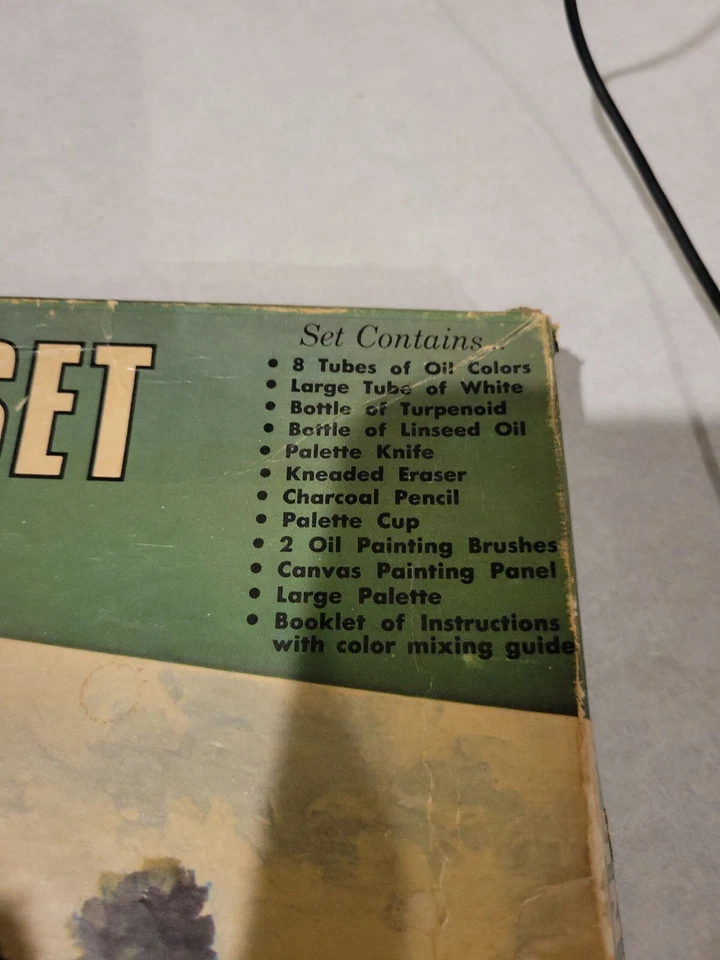 VINTAGE/RARE USED WEBER  OIL  PAINTING SET VG CONDITION — 第 2/4 张图片