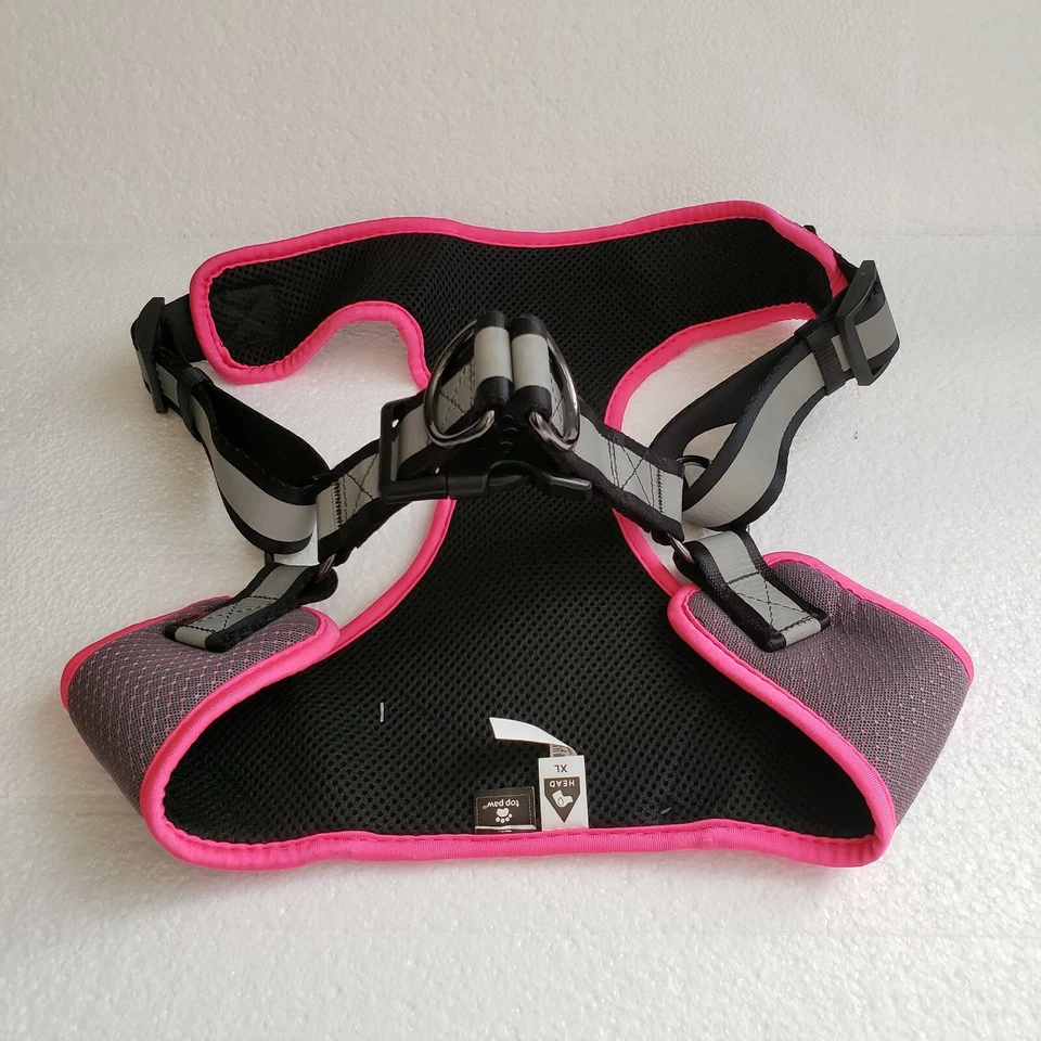 TOP PAW Pink, Black & Gray Reflective Dog Harness / Size Extra Large / NWT - Image 2 of 4