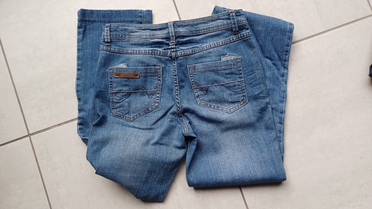 Pantalon Jean Bleu Femme REGULAR Taille 36 - Occasion Très Bon état, Coton, Fermeture éclair