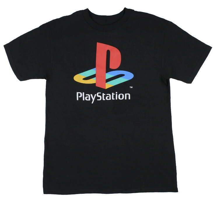 Sony PlayStation Boys' Classic Logo Short Sleeve Black T Sony PlayStation Boys' Classic Logo Short Sleeve Black T