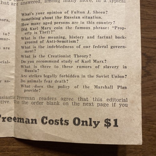 Publicidad De Colección “The American Freeman” Revista de Controversia Anuncio Suscripción - Imagen 10 de 16