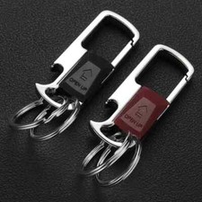 Metal Keychain Car Fob Key Chain Holder Ring Clip with Detachable Valet Anti-Los