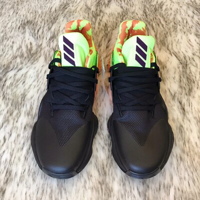 Adidas Harden Vol. 4 Black Green Orange Purple Mens  display picture 1