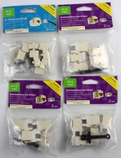 Legrand OnQ Light Almond Keystone Lot 4 port Wallplates Blanks F-Type RJ45