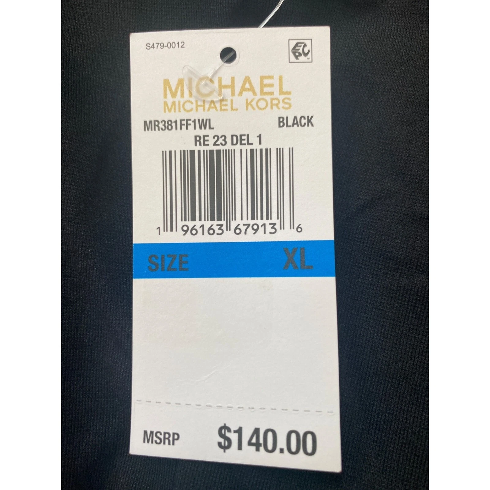 Abito donna MICHAEL MICHAEL KORS senza maniche con cerniera nero taglia XL nuovo con etichette