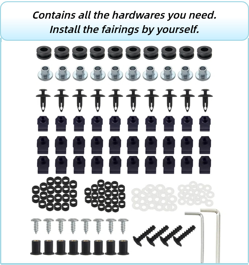 Complete Silver Stainless Fairing Install Bolts for Suzuki GSXR600/750 2011-2020