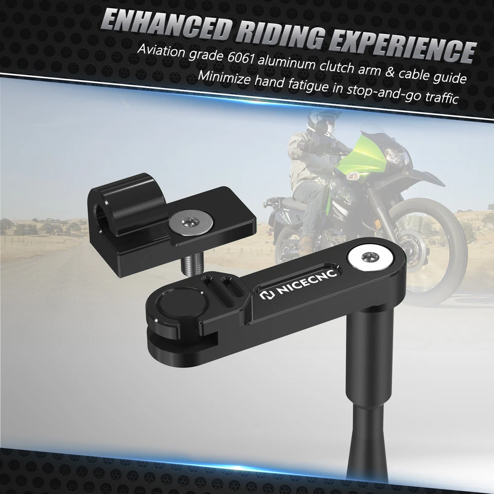 Anodized CNC One Finger Clutch Lever Clutch Arm For Kawasaki KLR650 2008-2024 - Image 3 of 4