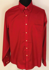 Chaps Classic Fit Twill Wrinkle Free Men's Sz 17-17 1/2 (XL) Casual Dress Shirt
