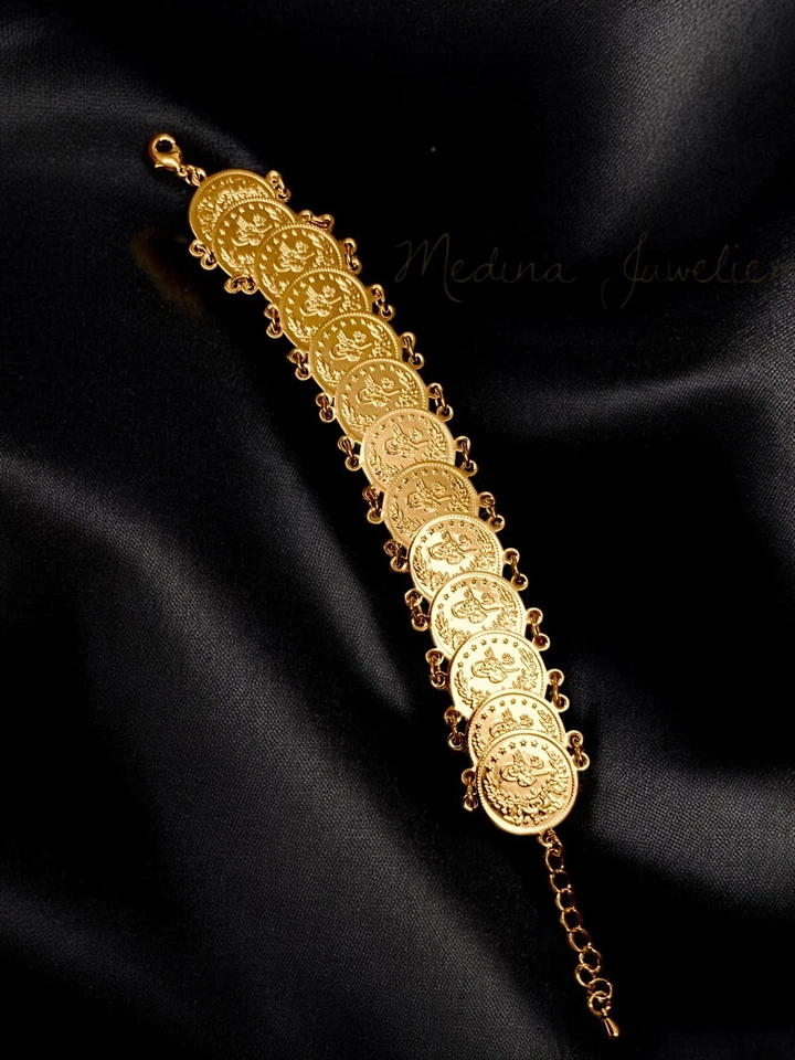 Ceyrek Bileklik Tugra Münzen Armband Altin Para Bilezik 22 Ayar Altin Kaplama - Bild 3 von 4