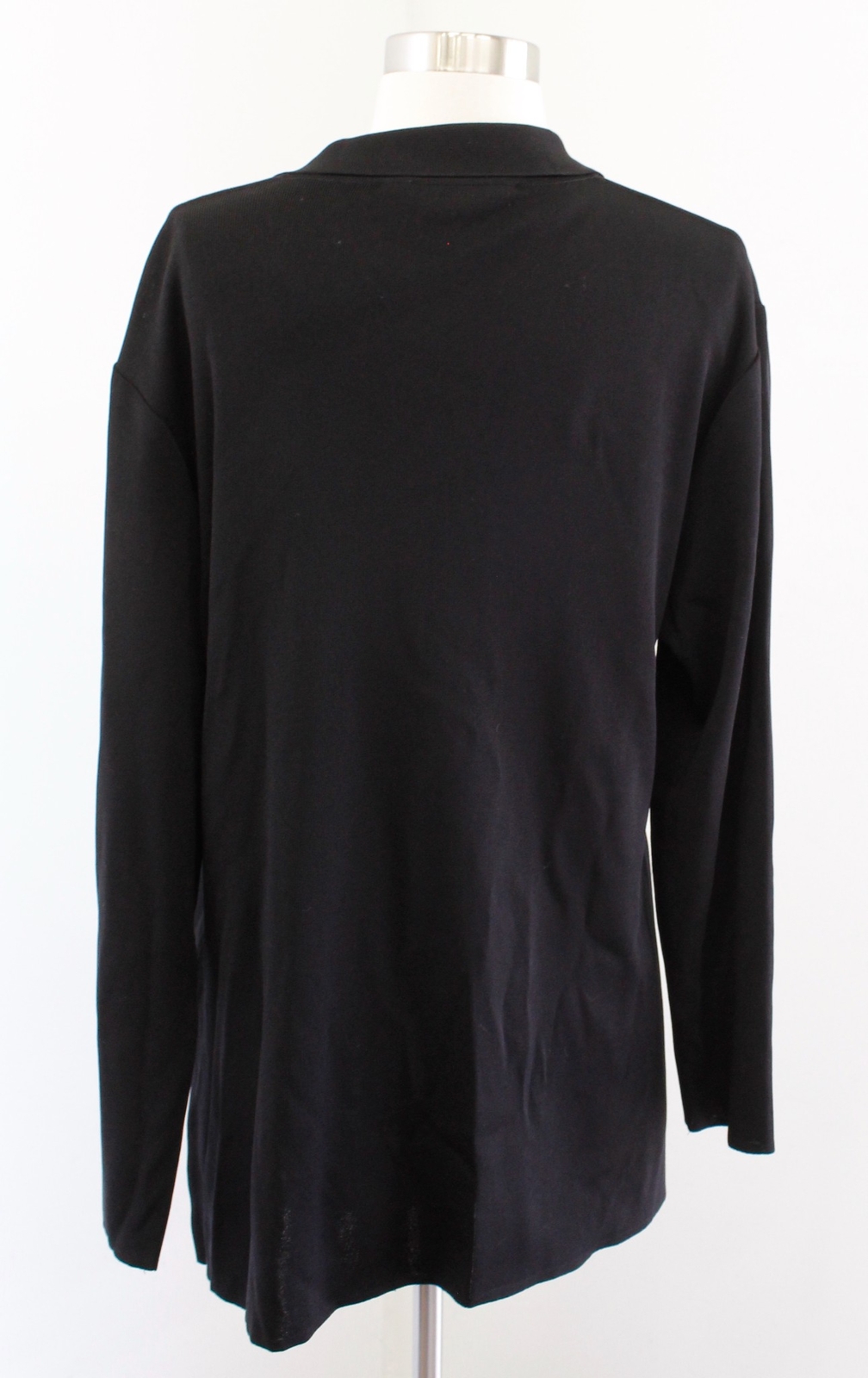 Exclusively Misook Solid Black Knit Toggle Clasp … - image 5