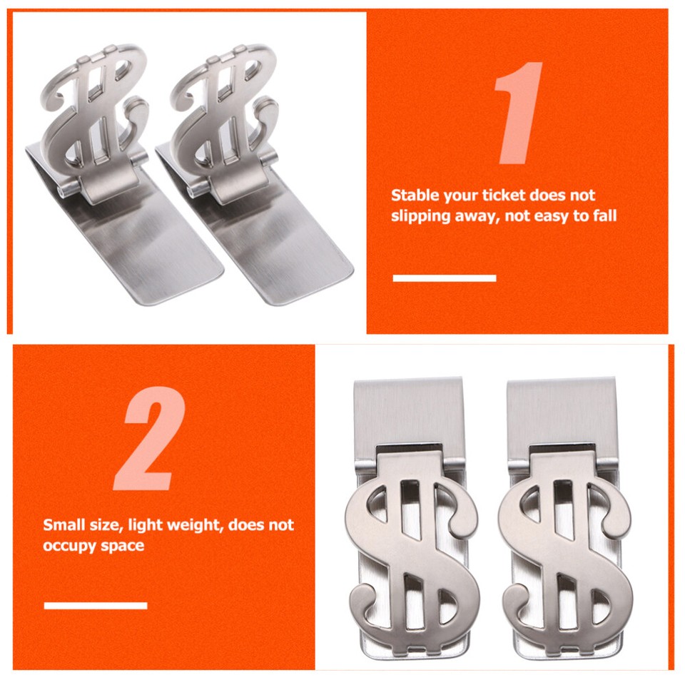 2 Pcs Mens Wallet Dollar Clip Credit Card Compact Money Man eBay