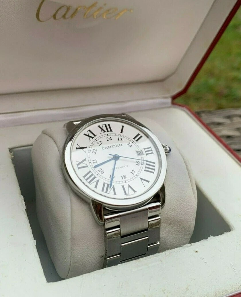 Cartier Ronde Solo De Cartier Watch W6701011 White Roman Dial Watch 42mm