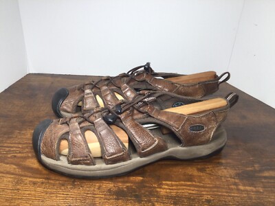 Keen Mens Brown Outdoor Sandals Size US 12 Waterproof Leather & Rubber Durable T Men main image 4