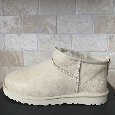 UGG Classic Mini Ultra Mustard Seed Suede Sheepskin Boots