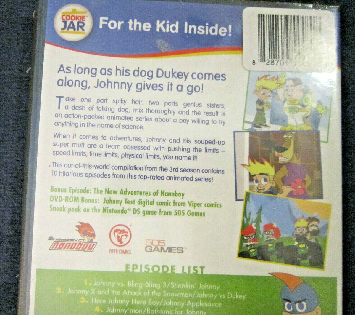 cartoon DVD Johnny Test Saves the World (3 hours, 40 minutes