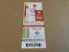CARDINALS 2017 TICKET 8/25/17 VS RAYS~Ryan Sherriff MLB DEBUT 