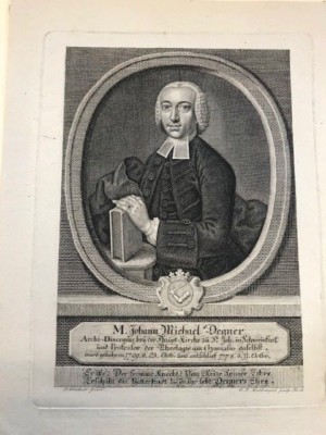 M. Johann Michael Degner; Portrait Baroque Architect. GERMANY 1778