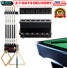 Billiards Pool Stick Holder Wall Mount Rack Stick Storage Pool Cue Set Organizer