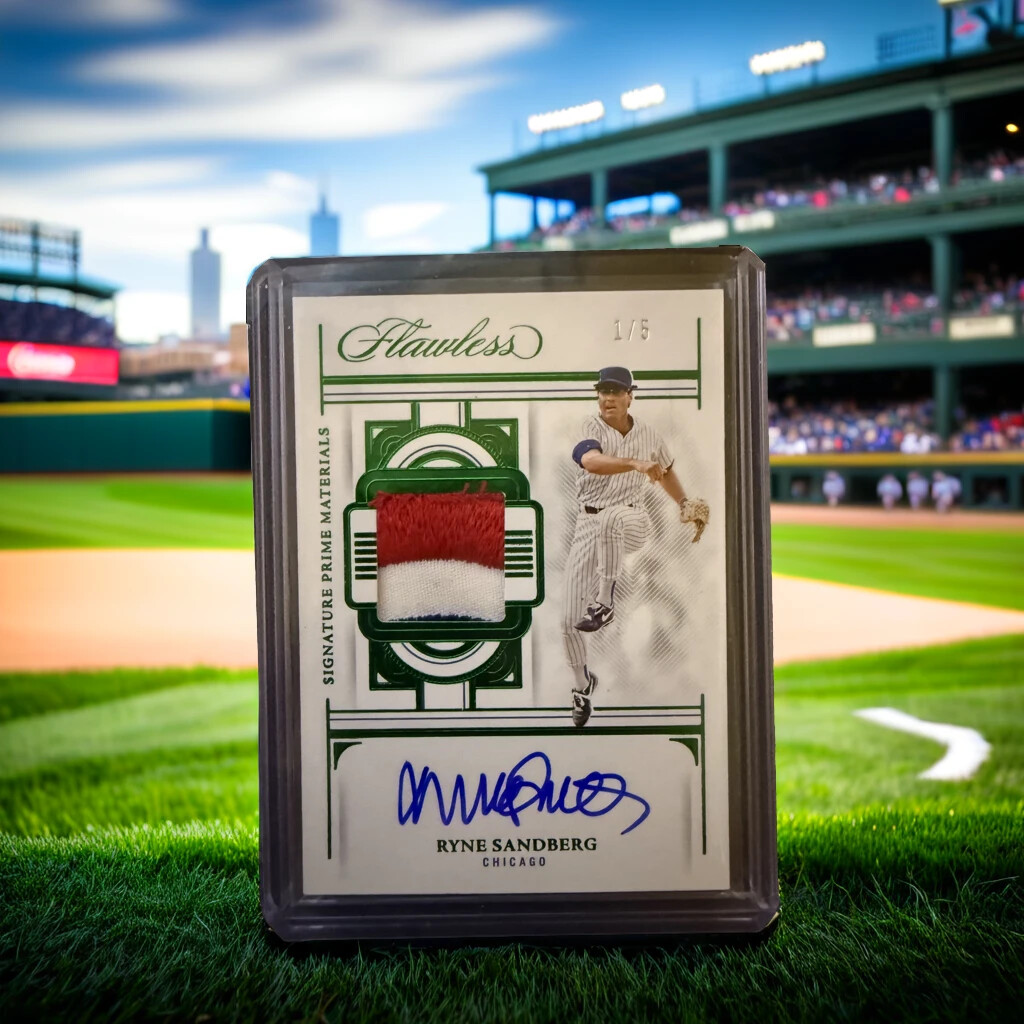 2023 PANINI FLAWLESS RYNE SANDBERG PRIME MATERIALS #1/5 SPM-RS AUTO/PATCH