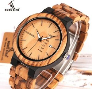 Schone Herren Uhr Holz Bambus Armbanduhr Neu Original Verpackt Ebay