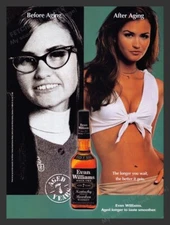 2002 Evan Williams Whiskey Before / After Aging Girl Print Advertisement Ad
