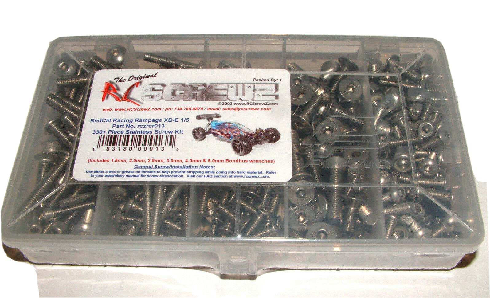REDCAT RACING RAMPAGE XB-E 1/5TH RC SCREWZ STAINLESS STEEL S