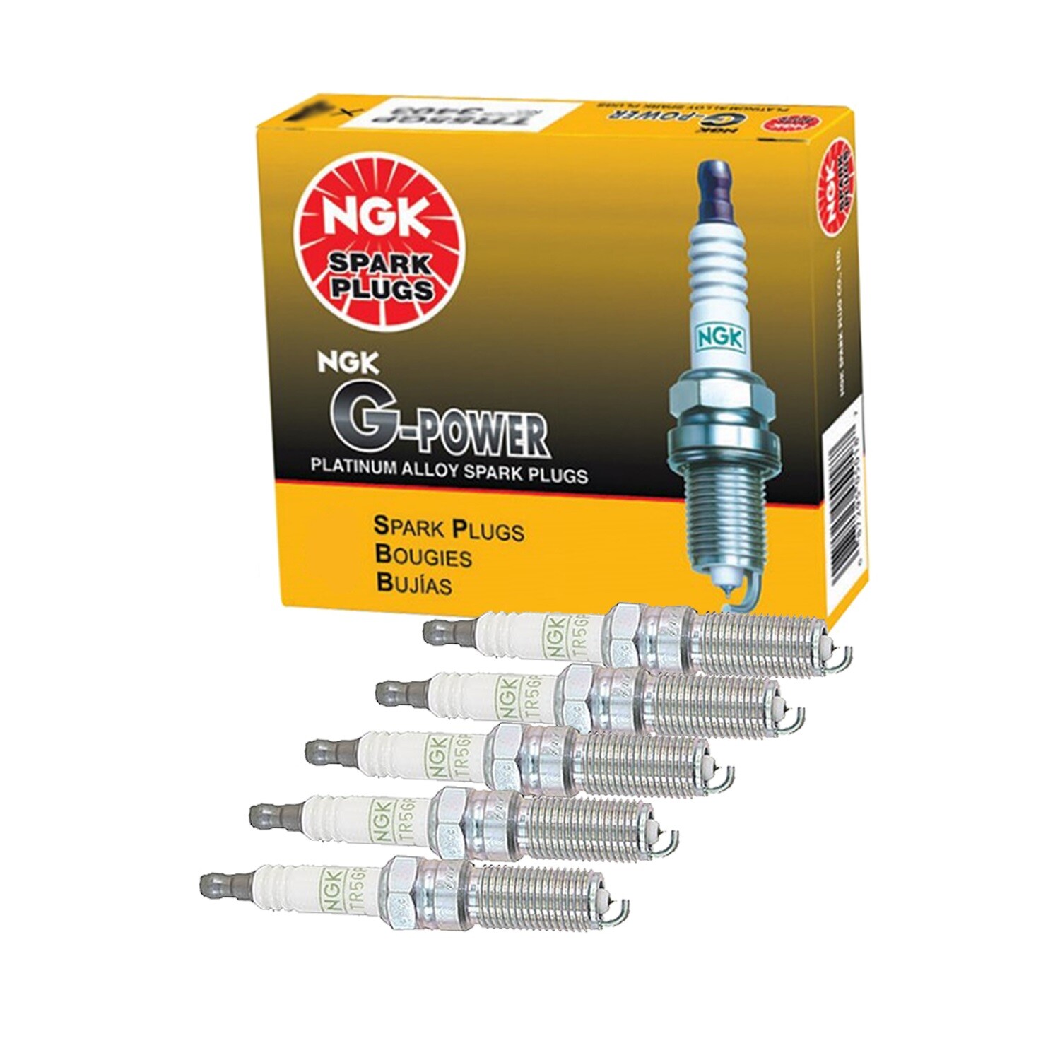 Set of 5 Spark Plugs NGK G-Power Platinum For Chevloret Cobalt Equinox HHR Isuzu