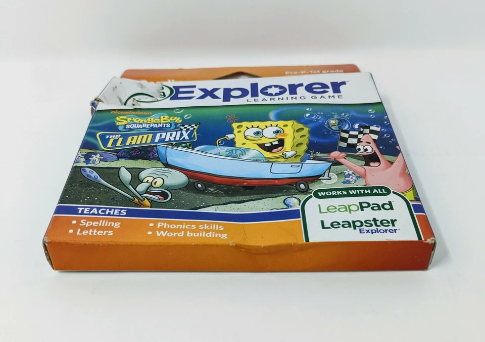 Leap Frog Explorer Game SpongeBob Squarepants The Clam Prix *DAMAGED BOX* - Image 4 of 4