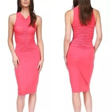 Michael Michael Kors Dress Coral Pink Sleeveless Bodycon Womens Size Large