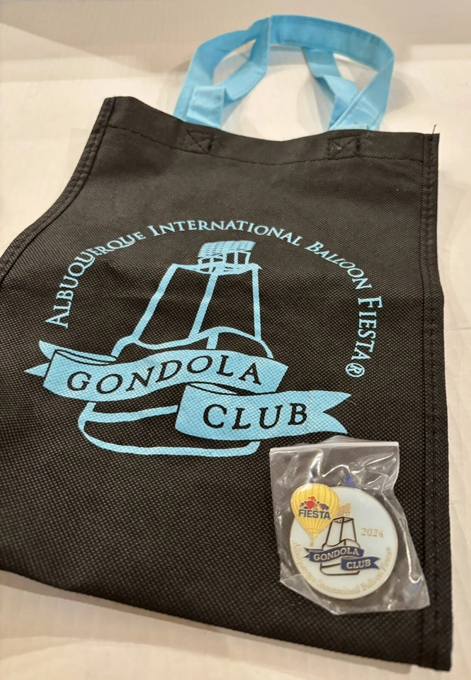 2024 Albuquerque 52nd Anniversary Balloon Fiesta Gondola Club NEW Pin with Bag - Image 2 of 2