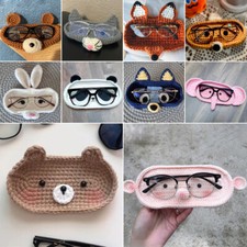 Handmade crochet Eyeglasses Holder Cartoon Crochet Bear Tray Mother's Day Gift