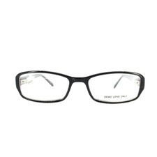 WP4013 BK/CR Black Crystal Womens Rectangle Full Rim Eyeglasses 49-16-135