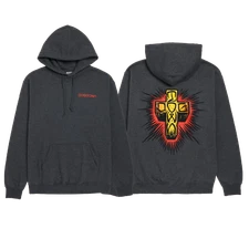 Dogtown Skateboards Ese Cross 2 Charcoal Heather Gray Hoody Sweatshirt