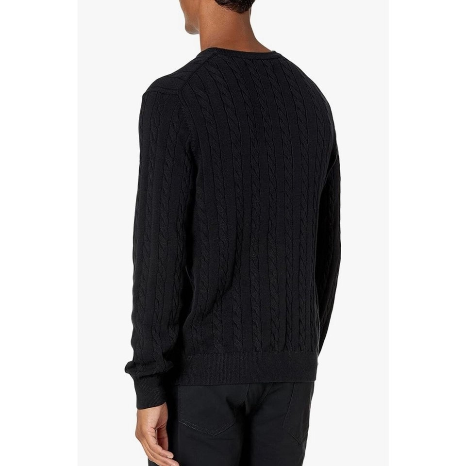 NWT Amazon Essentials Men's Crewneck Cable Cotton Sweater XSmall eBay