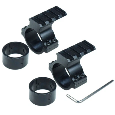 WEST LAKE 2X Barrel Mount 30mm 1'' Scope Ring Picatinny Rail Adapter For 12 Gauge Shot Gun