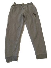 Polo Ralph Lauren Big Pony Boys Jogger Fleece Sweatpants Large 14-16 Gray