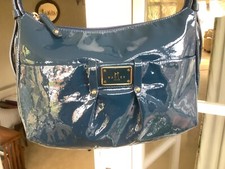 RADLEY BLUE PATENT LEATHER CROSSBODY BAG WITH DUSTBAG USED TWICE