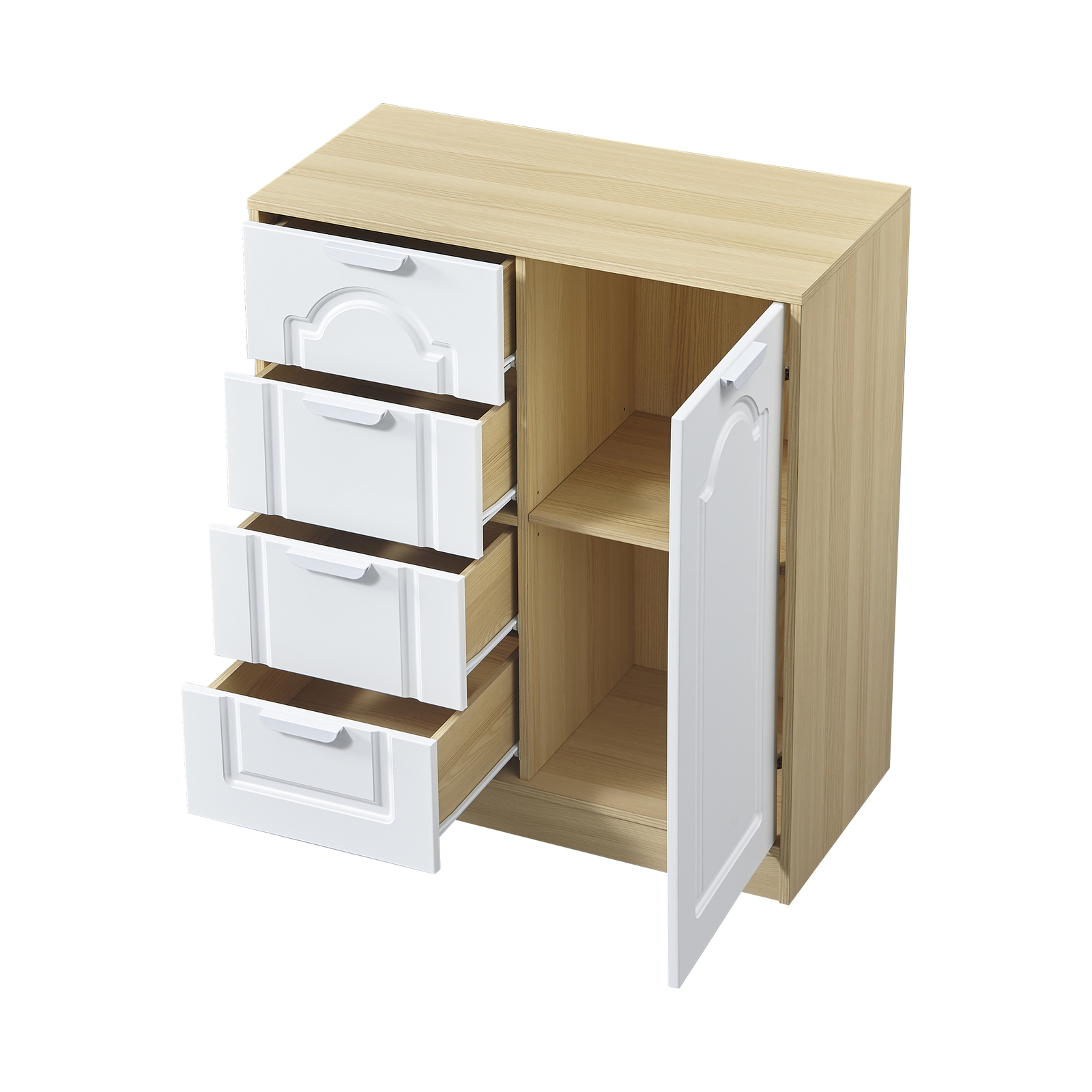 31.5-Inch Freestanding Storage Cabinet with Adjustable Shelves