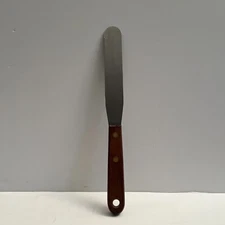 Vtg Robinson Knife USA Brass Riveted Wood Handle Icing Frosting Spatula Spreader