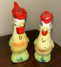 Vintage Rooster Oil And Vinegar Cruets Made In Japan