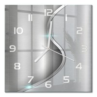 Moderne Wanduhr Mit FließEnden Zeigern Metallabstraktion WeißE Zeiger 30X30 Cm
