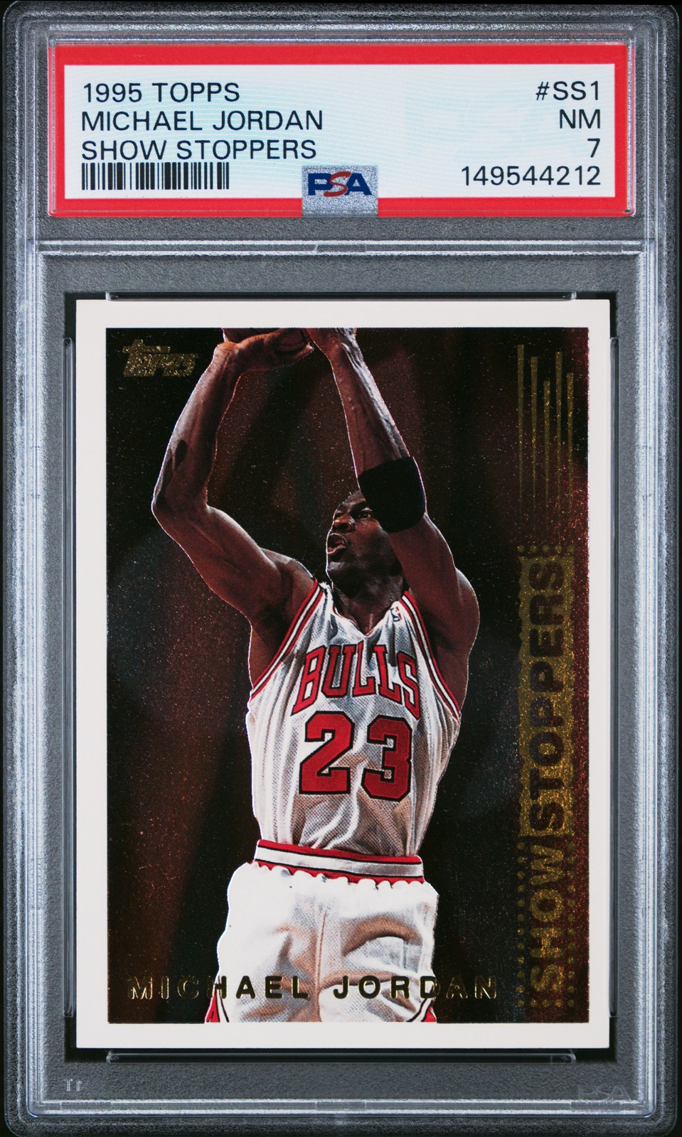 1995 TOPPS SHOW STOPPERS #SS1 MICHAEL JORDAN PSA 7