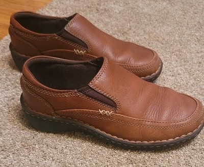 Thom McAN Leather Women's Slip On Loafers Size 8.5 Hillary Brown Casual Shoes