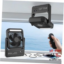 Magnetic Travel Fan 10000mAh for Cruise Ship Cabin with Night Light, Black