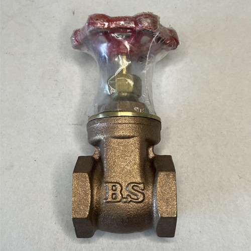 1" Brass Gate Valve 125 WOG Female Threaded IPS Red Handwheel New Taiwan SP