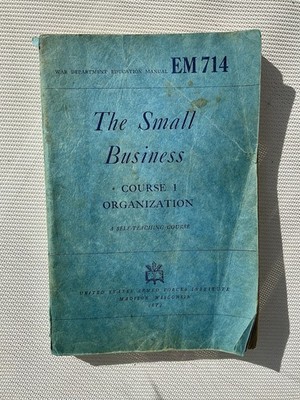 The Small Business: Course 1 Organization WITH BONUS NOTE (1944)