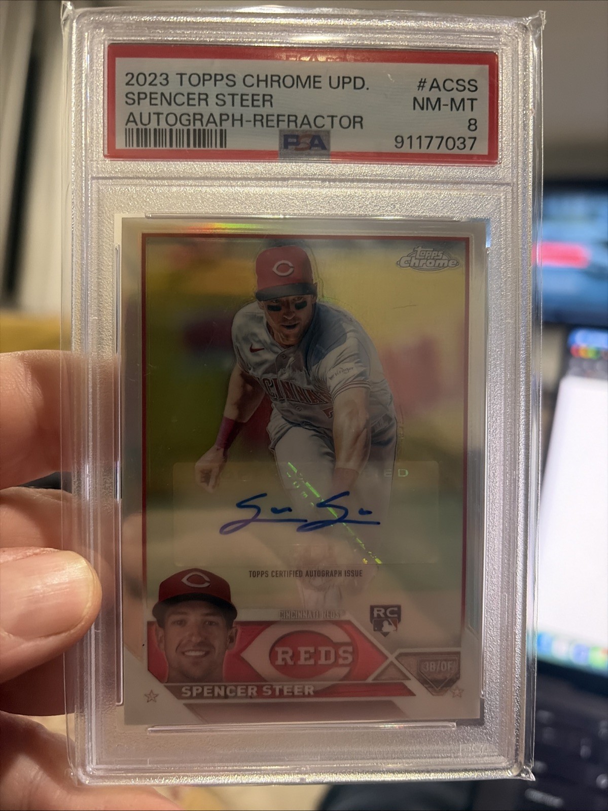 2023 Topps Chrome Update Series - Auto Spencer Steer #AC-SS Refractor /499