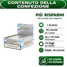 Rizla Cartine Micron Lunghe King Size Da 50 Libretti Originali